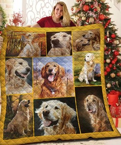 Custom Golden Retriever Quilt Blanket Bedding Set Great for Bedroom Decoration and Family Gifts