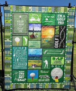 Custom Golf Is In My Dna Quilt Bedding Set Blanket for Picnic and Family Gifts
