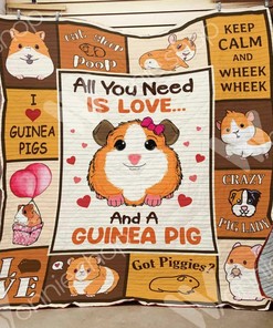 Custom Guinea Pig Quilt Blanket Bedding Set for Bedroom Decoration and Family Gifts
