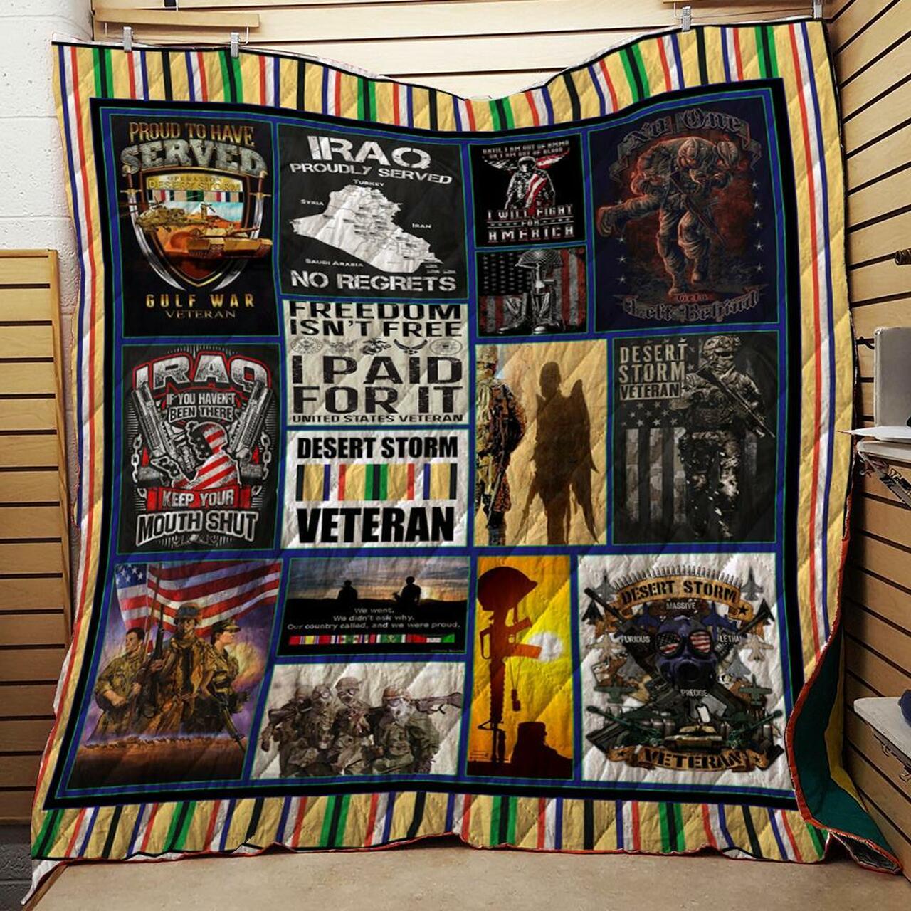 Custom Gulf War Veteran Quilt Bedding Set Great for Bedroom Decor and Family Gifts