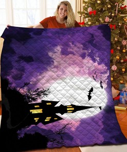 Custom Halloween Quilted Bedspread - Suitable for Home Decoration and Family Gifts
