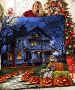 Custom Halloween Quilting Bedding and Pillowcase - Perfect for Bedroom Decor and Family Gifts