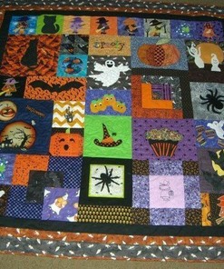 Custom Halloween Spirit Quilt Blanket Bedding Set Great for Bedroom Decor and Family Gifts