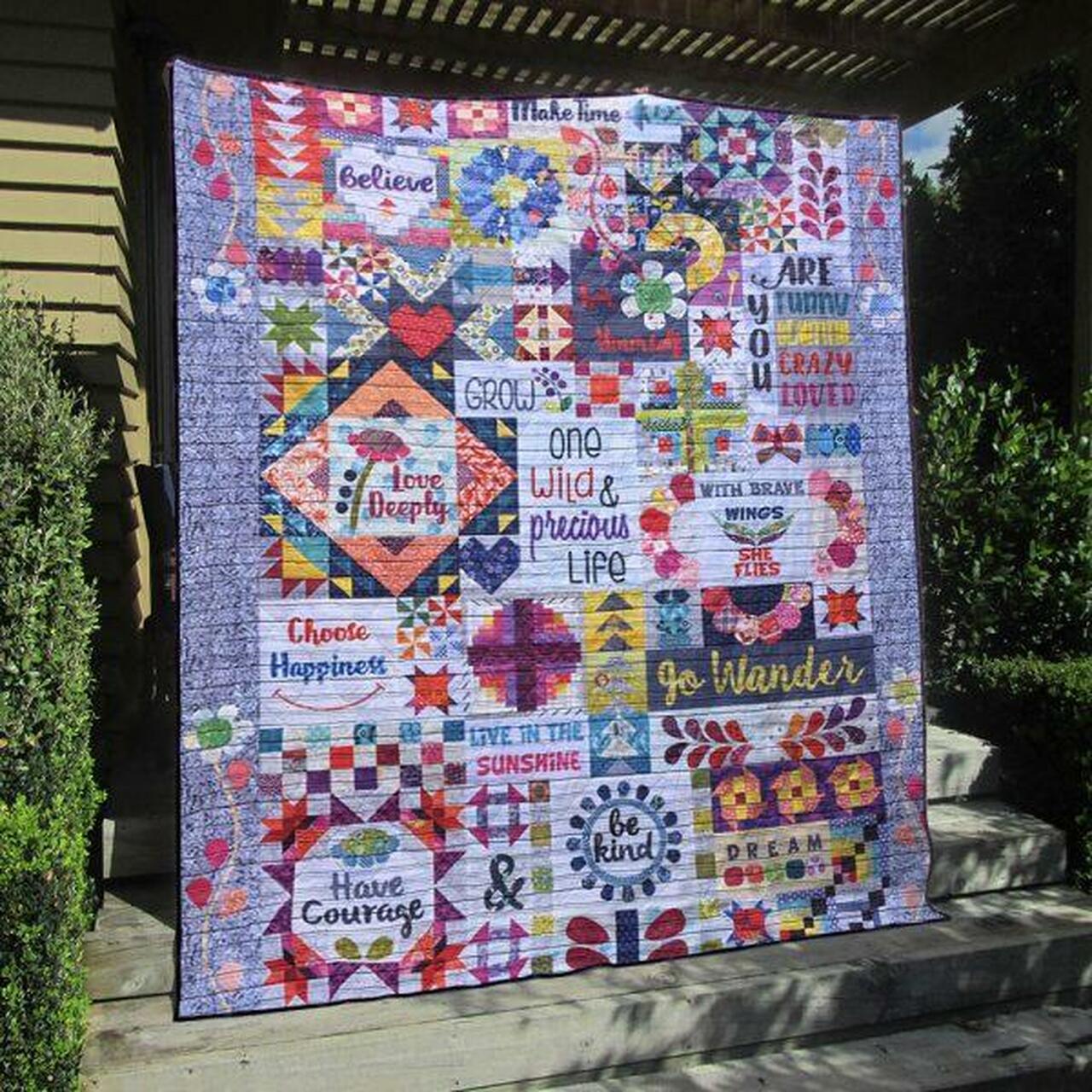 Custom Have Courage Quilt Blanket Bedding Set - Great for Bedroom Decor and Family Gifts