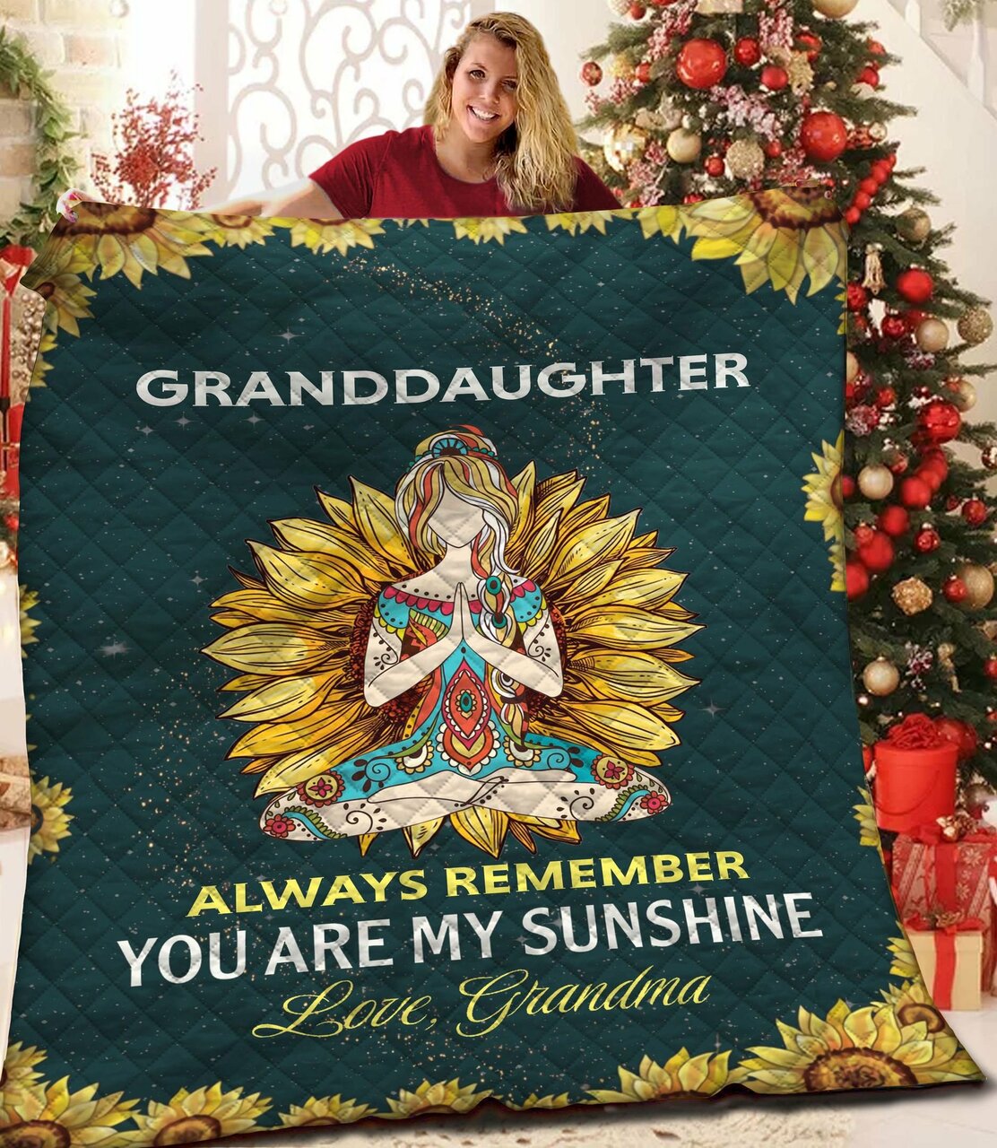 Custom Hippie Quilt Bedding Set - Add Your Own Touch with Name or Quote - Ideal for Bedroom Decor and Family Gifts