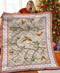 Custom Hummingbird Quilt Bedding Set Blanket - Great for Home Decoration and Family Gifts