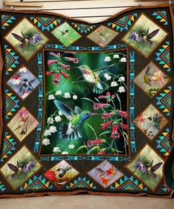 Custom Hummingbird Quilt Bedding Set Blanket for Home Decoration and Family Gifts
