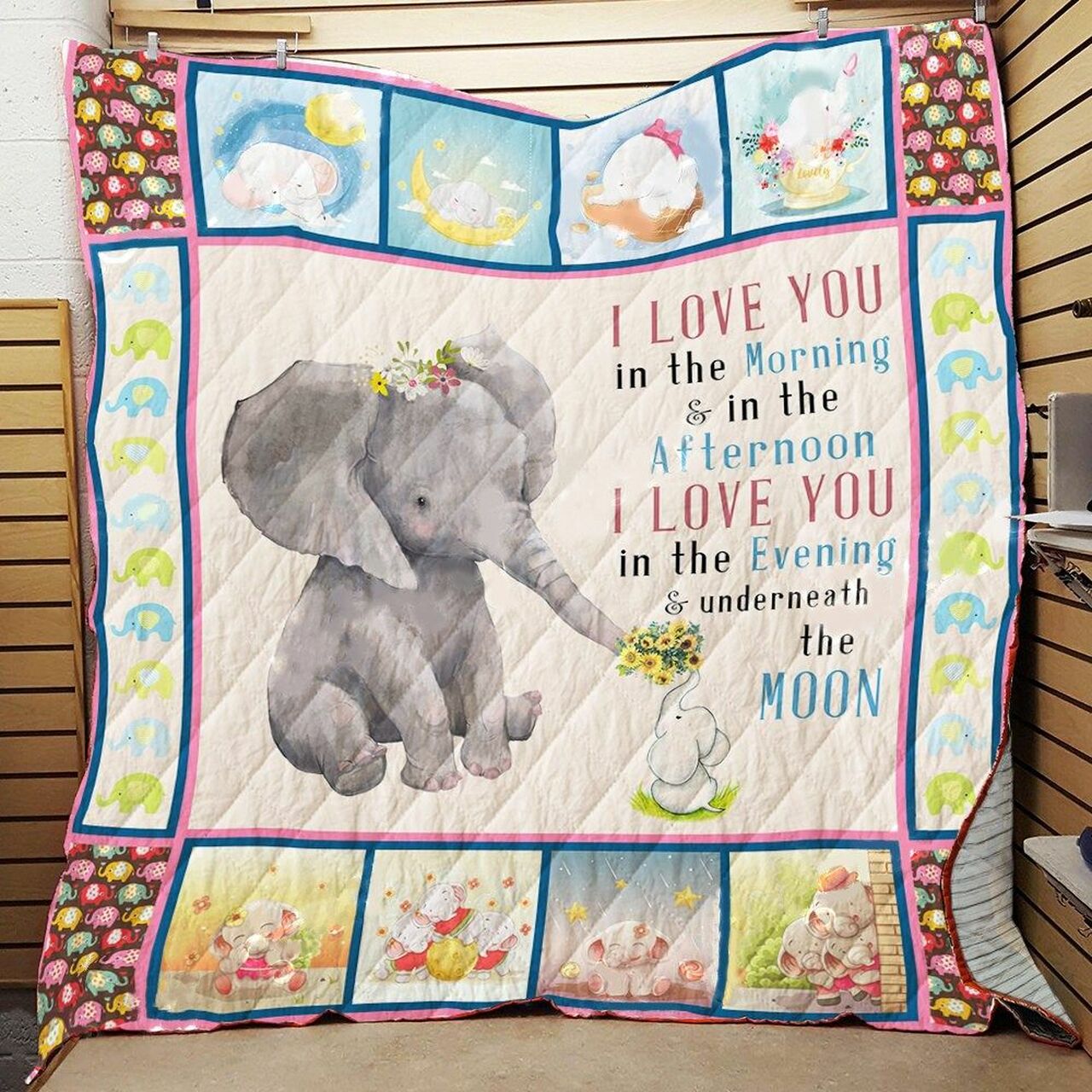 Custom I Love You My Baby Quilt Bed Set Blanket for Bedroom Decoration and Family Gifts