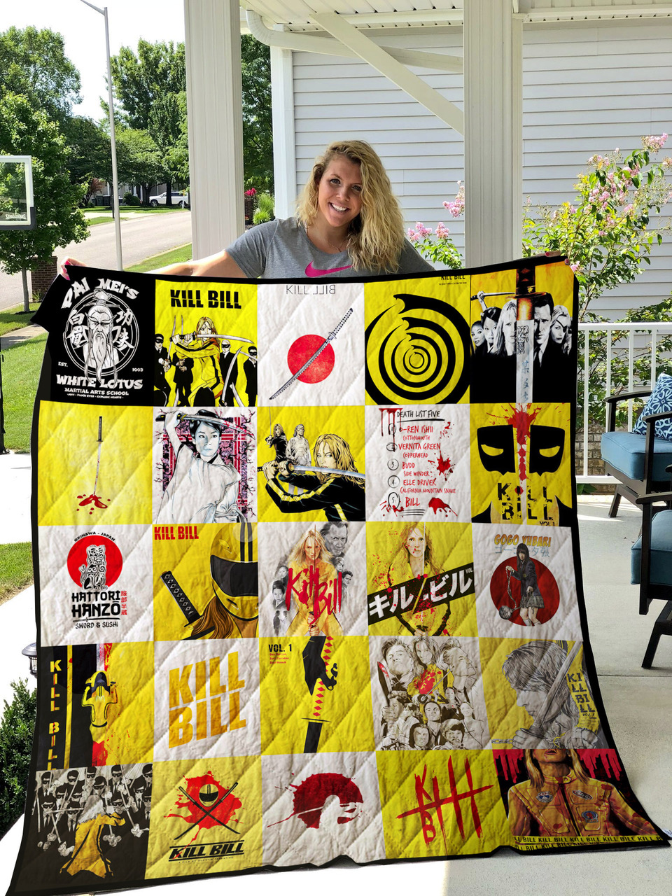 Custom Kill Bill Poster Quilt Bedding Set Great for Bedroom Decor and Family Gifts