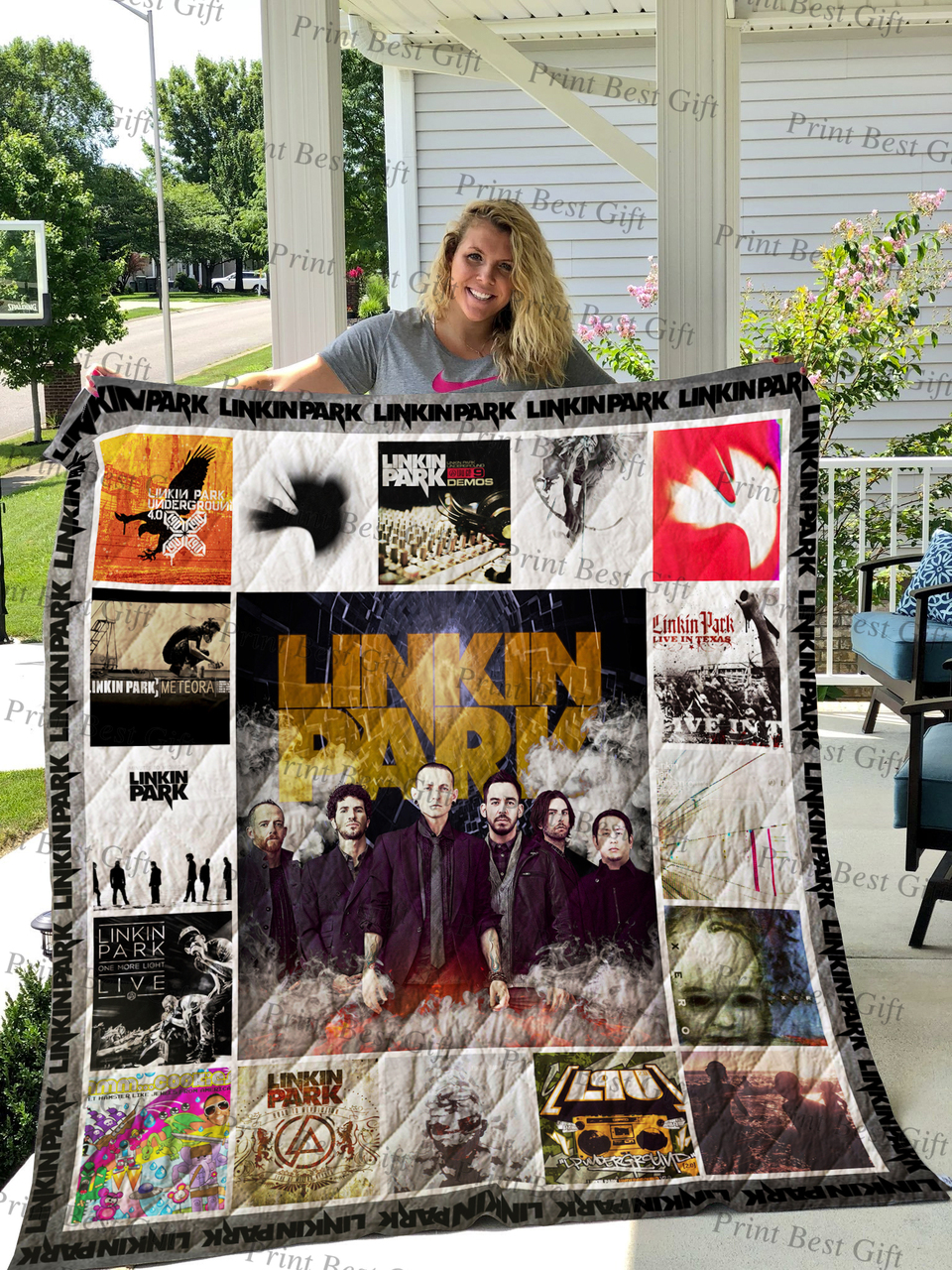 Custom Linkin Park Quilt Blanket Bedding Set - Perfect for Bedroom Decor and Gifts for Fans