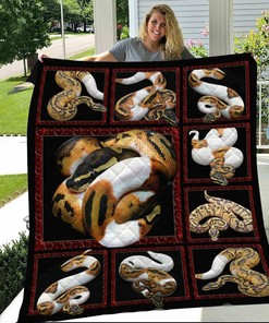 Custom Love Python Like Quilt Bedding Set Blanket for Home Decor and Family Gifts