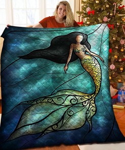 Custom Mermaid Quilt Bedding Set - Great for Home Decoration and Family Gifts