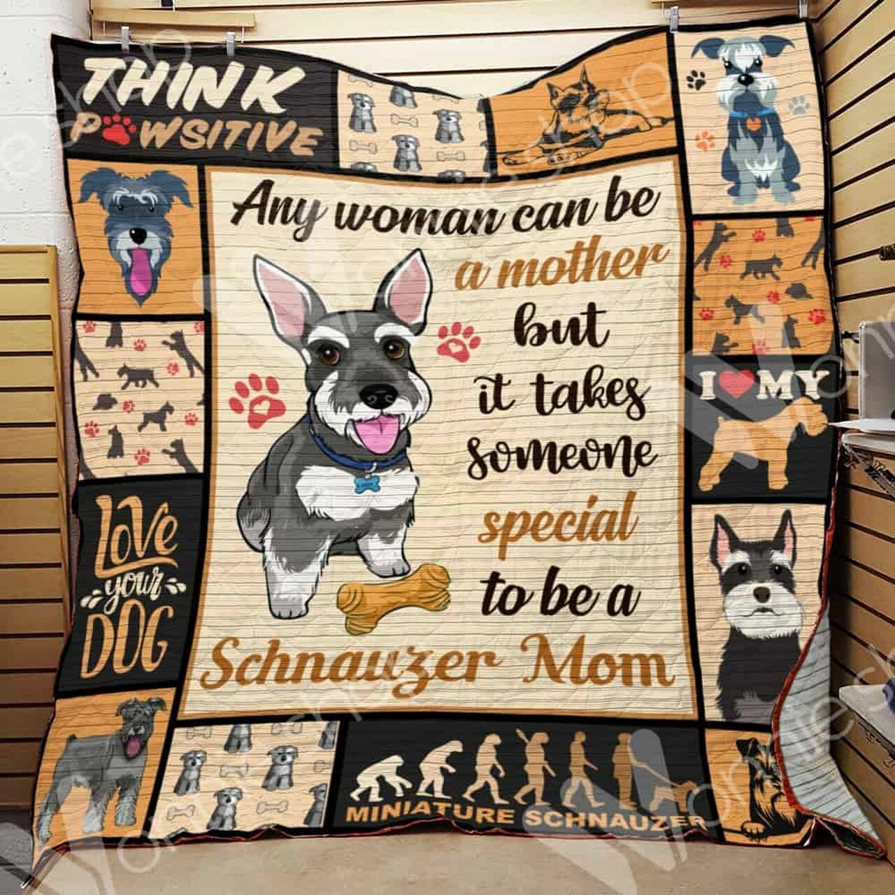 Custom Miniature Schnauzer Quilt Bedding Set - Perfect for Bedroom Decor and Family Gifts