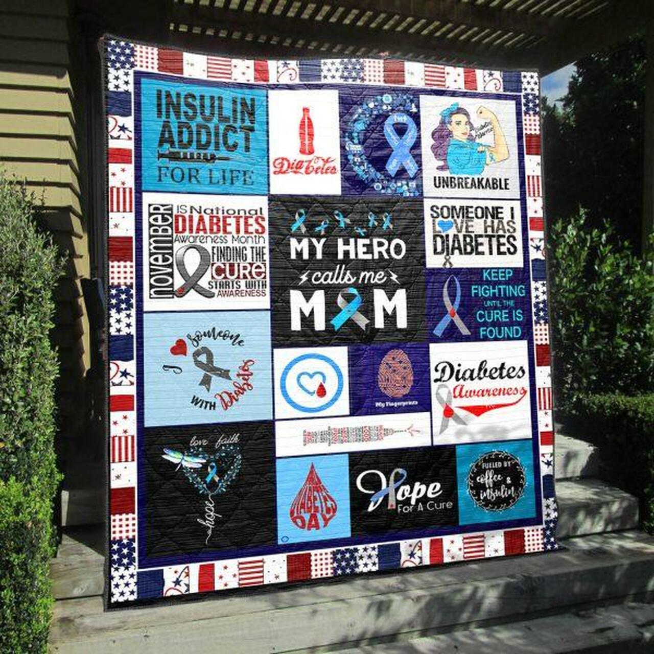 Custom My Hero Calls Me Mom Quilt Bedding Set Blanket - Great for Bedroom Decoration & Family Gifts
