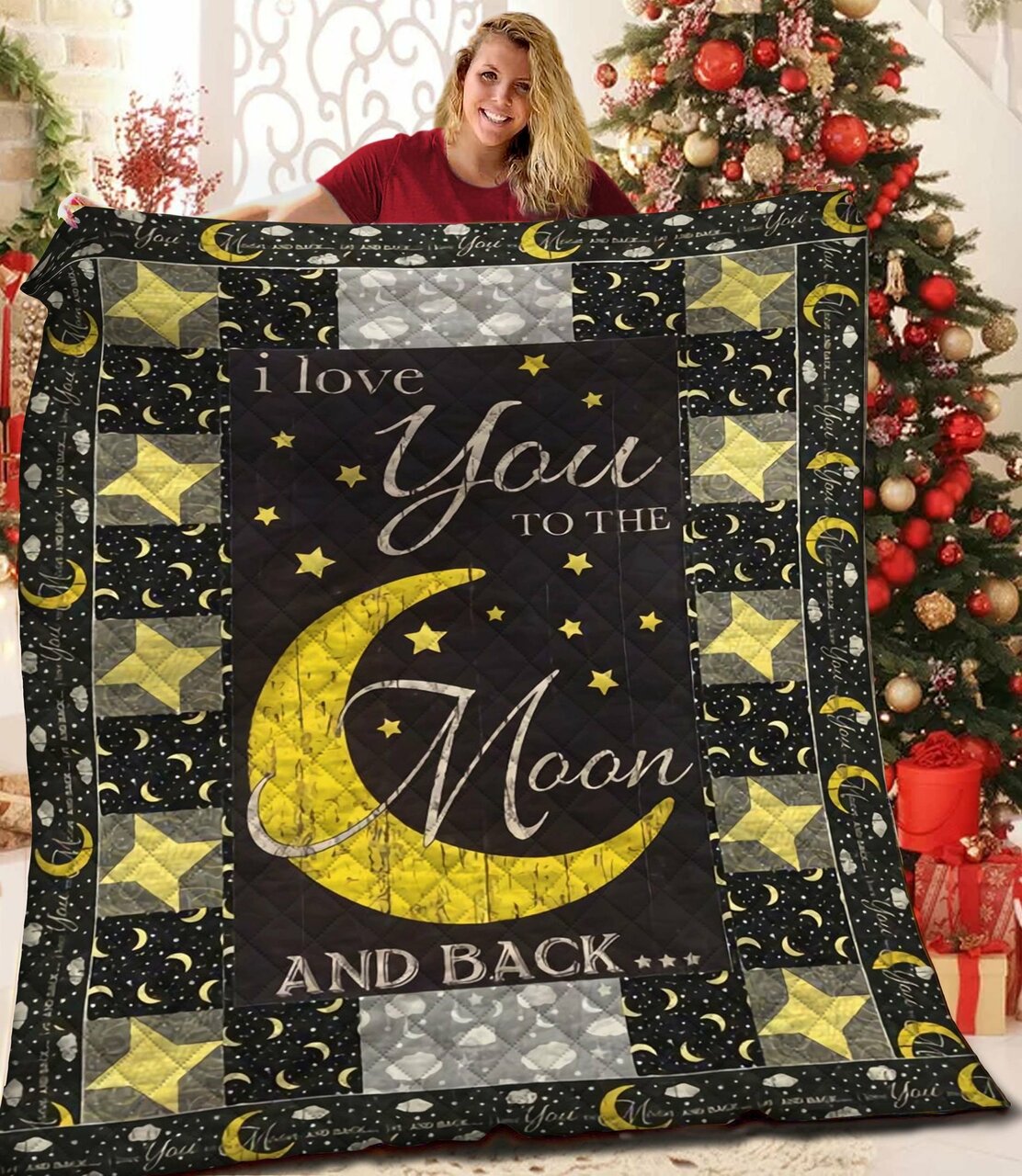Custom Name Quilt Blanket Bedding Set - Great for Bedroom Decor and Family Gifts