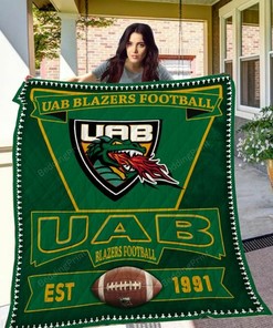 Custom Ncaa Uab Blazers Quilt Bedding Set Blanket for Personalized Home Decor and Family Gifts