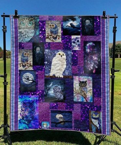 Custom Owl Quilt Bedding Set Blanket - Great Gifts for Family and Home Decoration