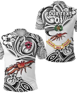 (Custom Personalised) Rewa Rugby Union Fiji Polo Shirt Unique Vibes - White, Custom Text And Number