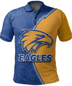 (Custom Personalised) West Coast Eagles Polo Shirt Aboriginal Patterns Half Style