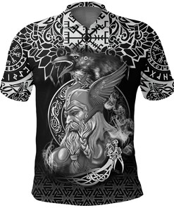 (Custom) Polo Shirt - Odin And Raven Tattoo