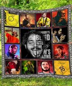 Custom Post Malone Quilt Bedding Set - Great for Bedroom Decor and Family Gifts