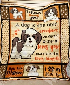 Custom Shih Tzu Dog Quilt Bedding Best for Home Decoration or Picnic