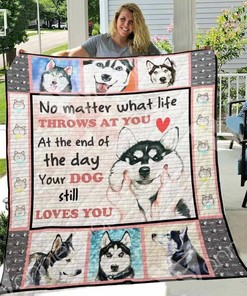 Custom Siberian Husky Quilt Bedding Set Best for Home Decoration or Picnic