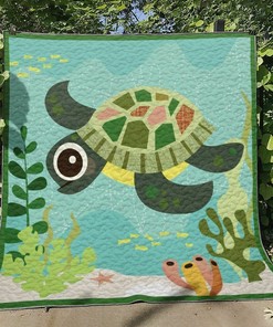 Custom Turtle Quilt Bedding Set - Great for Bedroom Decoration and Family Gifts