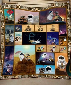 Custom Wall E Blanket Quilt Bedding Set - Great for Bedroom Decor and Family Gifts