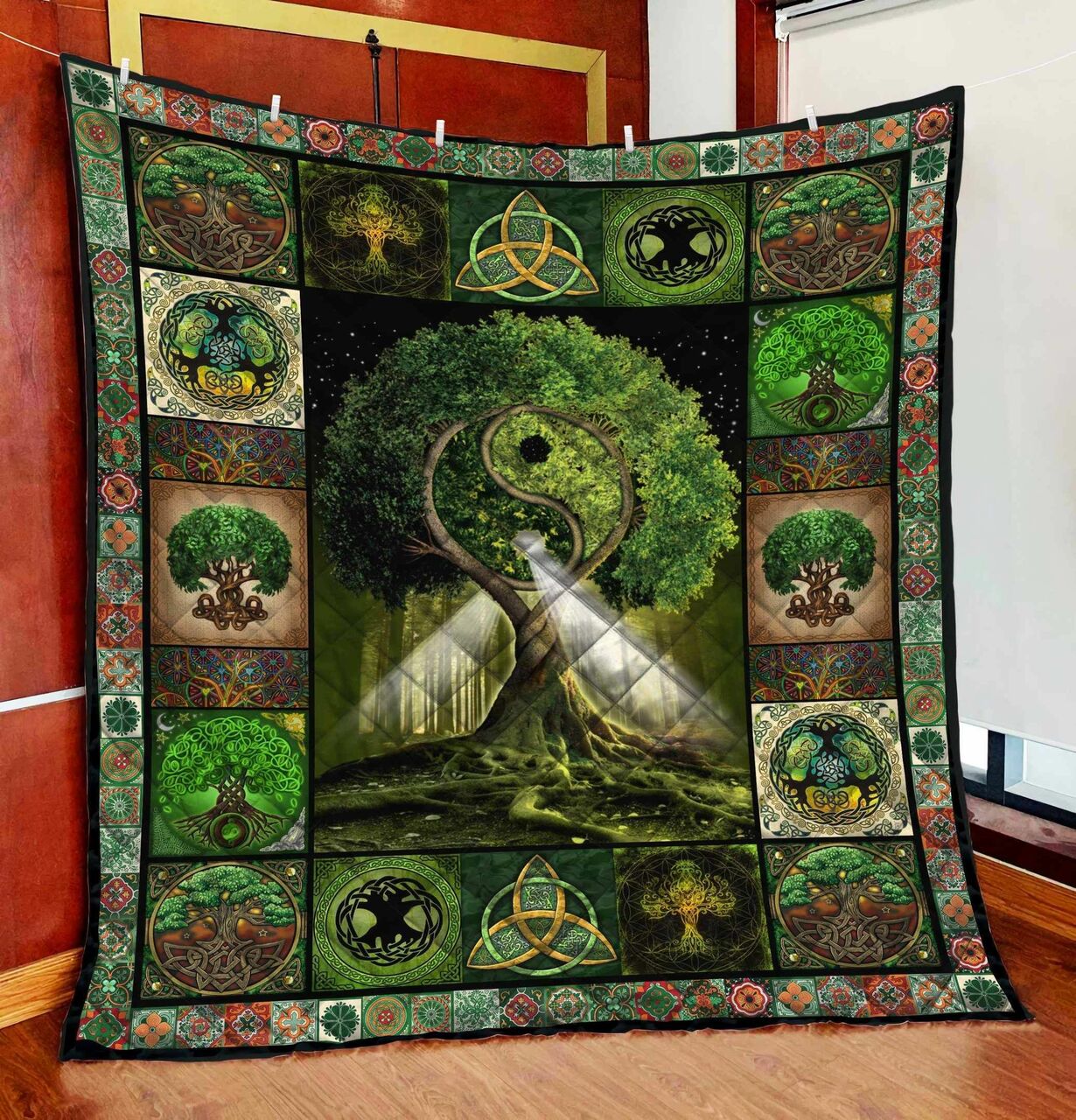 Custom Wolf The Beast In Me Quilt Blanket Great Gifts for Family