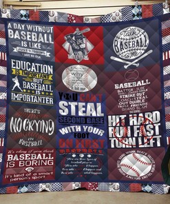 Customizable Baseball Quilt Bedding Set with Personalized Name or Quote for Home Decoration