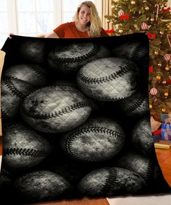 Customizable Baseball Quilt Set with Personalized Name and 2 Pillowcases for Bedroom Decor