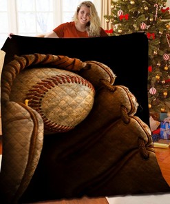 Customizable Baseball Quilt Set with Personalized Name or Quote for Bedroom Decor