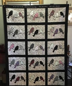 Customizable Bird On Line Quilt Bedding Set for Home Decoration, Great Gifts for Family