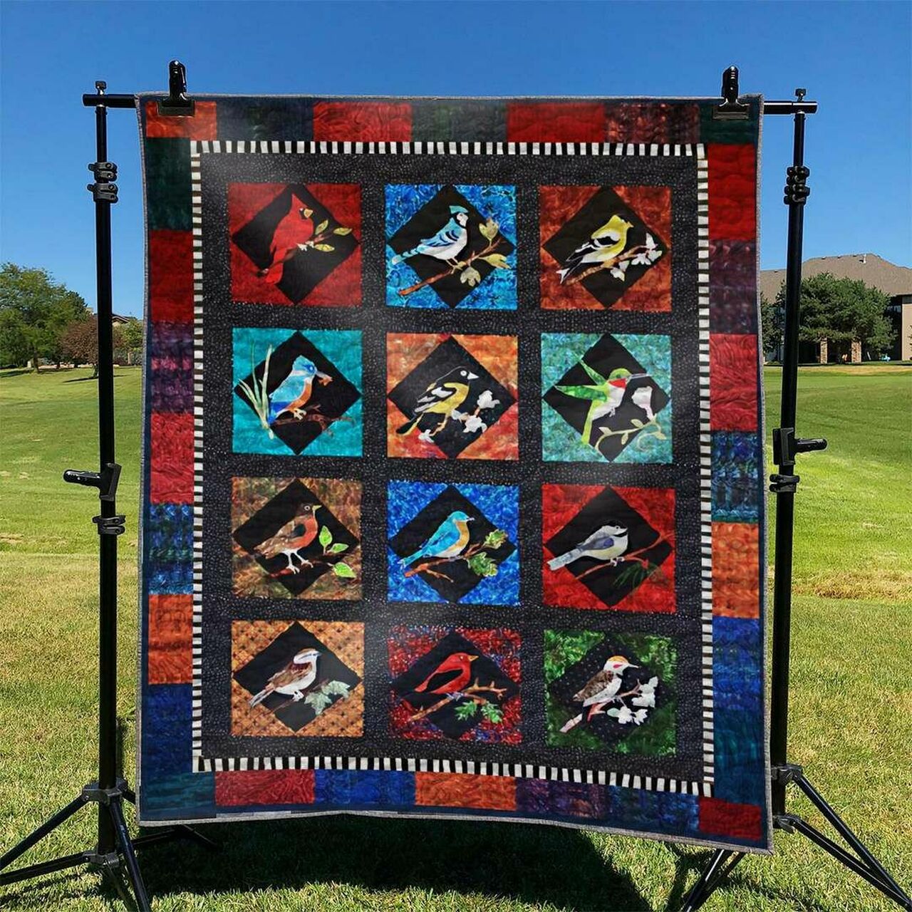 Customizable Bird Quilt Blanket Bedding Set for Home Decoration, Great Family Gifts