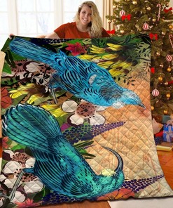 Customizable Bird Theme Quilt Bedding Set with Optional Pillowcases for Family Gifts
