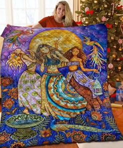 Customizable Bohemian Quilt Bedding Set - Ideal for Family Gifts and Bedroom Decor