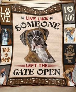 Customizable Boxer Dog Quilt Blanket Bedding Set for Home Decor and Picnics - Great for Bedroom Decor and Family Gifts