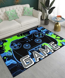 Customizable Boys Bedroom Game Carpet for Game Room Decor - Colorful