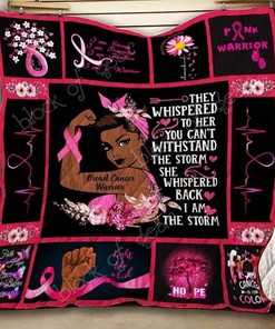 Customizable Breast Cancer Warrior Quilt Blanket Bedding Set - Perfect for Bedroom Decoration