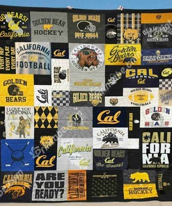 Customizable California Golden Bears Quilt Blanket Bed Set for Family Gifts