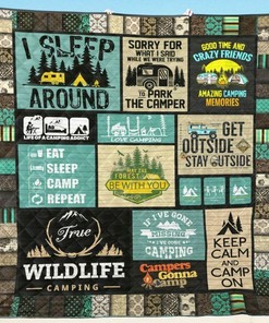 Customizable Camping Quilt Bedding Set Blanket - Perfect for Home Decoration