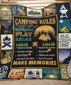 Customizable Camping Quilt Blanket Bedding Set for Home Decoration and Picnic, Gifts for Family