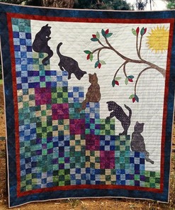 Customizable Cat Quilt Bedding Set Blanket - Gifts for Fans and Family