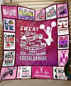Customizable Cheerleading Quilt Blanket Bedding Set - Perfect for Bedroom Decor and Family Gifts