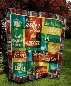 Customizable Coffee Quilt Bedding Set for Personalized Bedroom Decor, Family Gifts