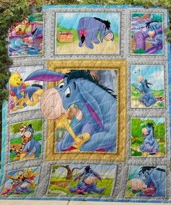 Customizable Eeyore Quilt Bedding Set Blanket - Great for Bedroom Decoration and Family Gifts