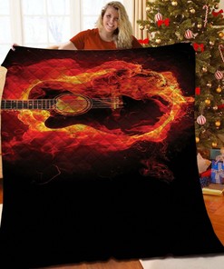 Customizable Electric Guitar Quilt Bed Set Blanket for Home Decor and Gifts for Family