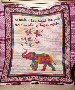 Customizable Elephant Quilt Bedding Set for Your Cozy Home - Great for Family Gifts