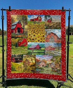 Customizable Farm Quilt Bedding Set for Home Decoration and Family Gifts